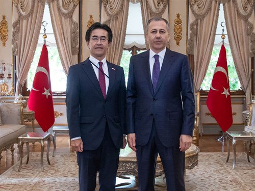 Consul General of Japan in Istanbul Kasahara Kenichi Visited Governor Yerlikaya